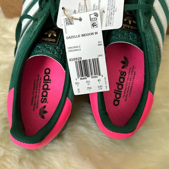 Adidas gazelle collegiate green lucid pink - Picture 1 of 16